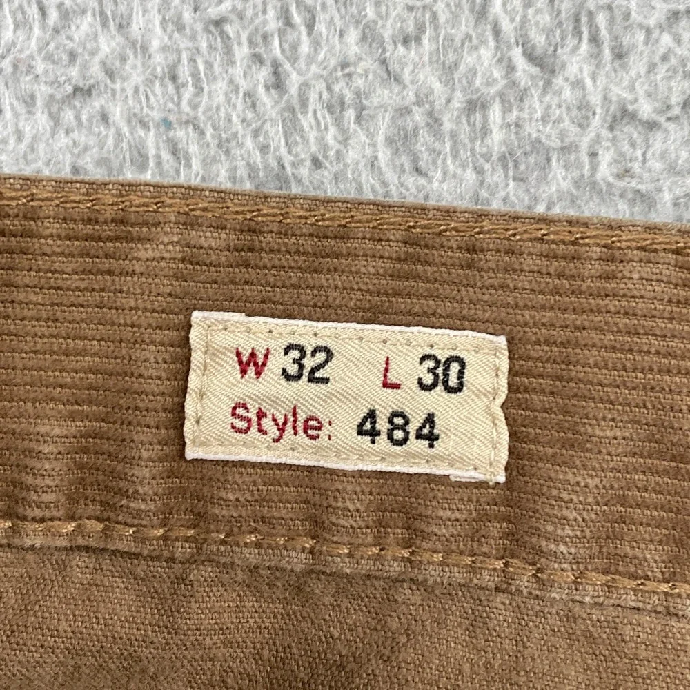 J.Crew Corduroy Pants Mens 32x30 Brown 484 Slim Fit Stretch Cotton Casual